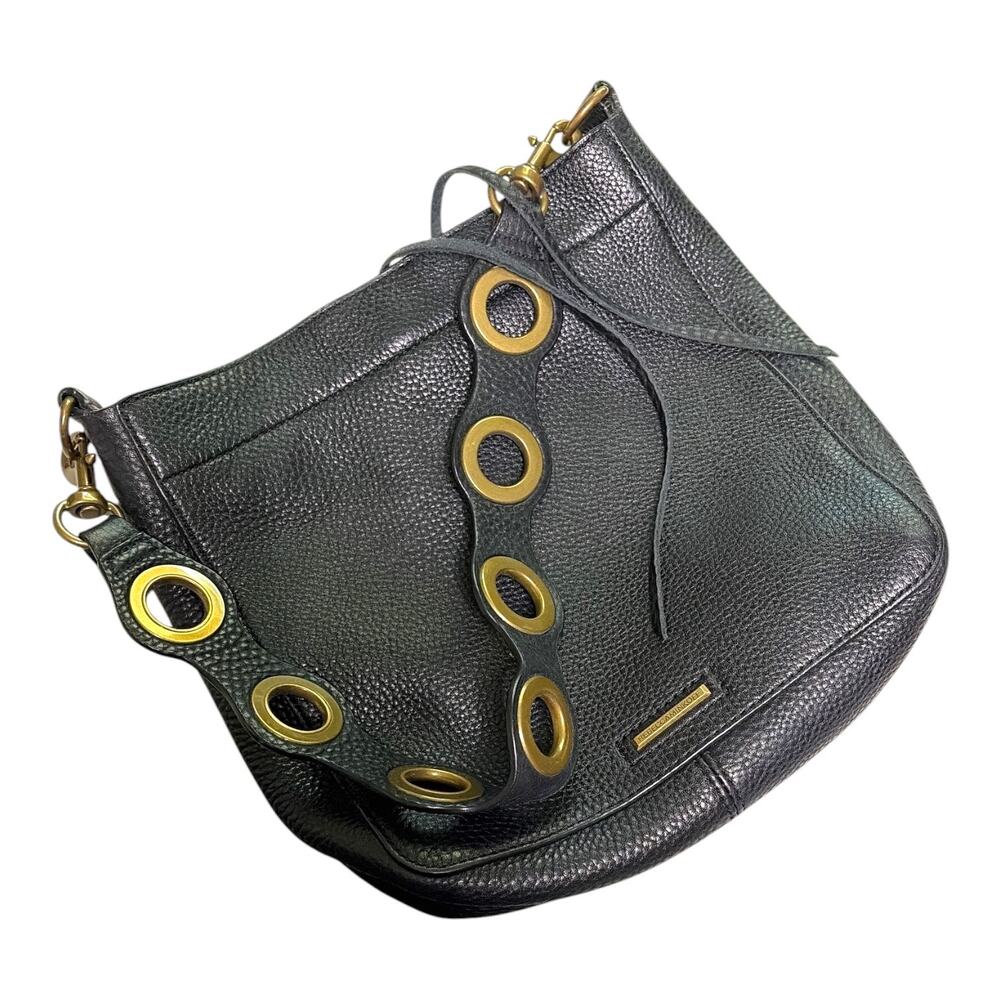 Rebecca Minkoff Darren Black Leather Boho Shoulder Bag - Picture 8 of 16